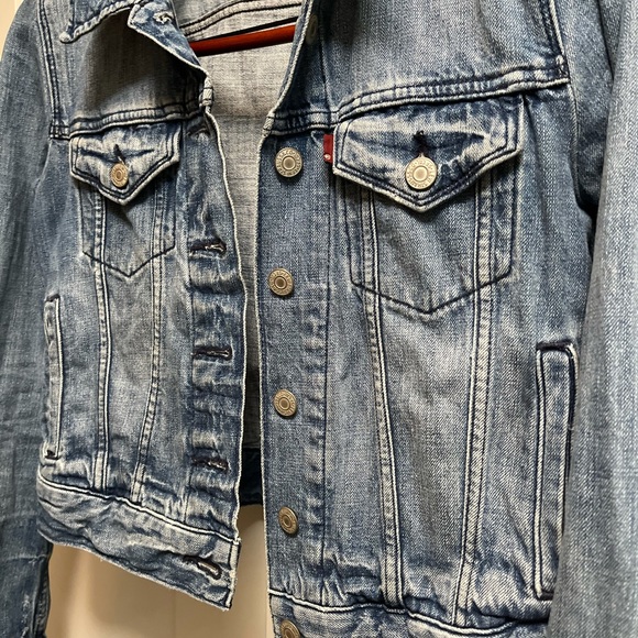 Women’s Levi’s Silver Tag original Denim button up Denim Western Jacket Small - Picture 7 of 13